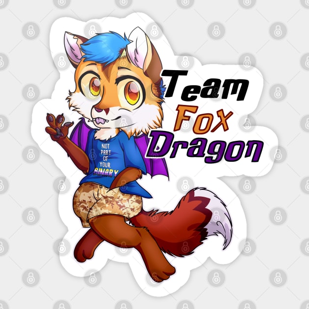 Team Fox Dragon Sticker by Zorveechu